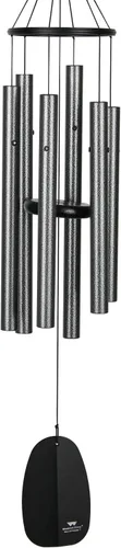 Miniatura 2 de Woodstock Chimes Signature Collection, Campanas del Paraíso, Plata Antigua 32", Campanillas de Viento de Diseños Decorativos para Exteriores, Patio