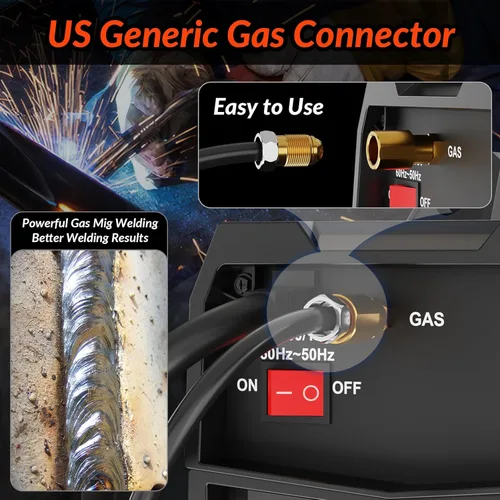 Miniatura 4 de GZ GUOZHI Soldadora MIG de 200A, 7 en 1 Gas MIG/MAG/MIG sin Gas con Núcleo Fundente/TIG por Elevación/Electrodo/Soldadura por Puntos/Pistola