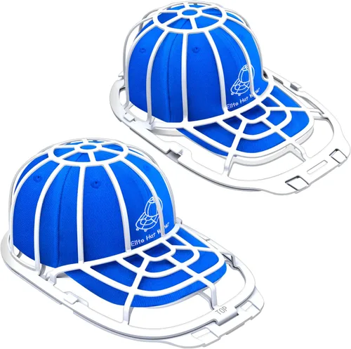 Eiito Lavadora de sombreros para lavadora, jaula de lavado de sombreros, limpiador de sombreros para gorras de béisbol, paquete de 2 unidades, 2