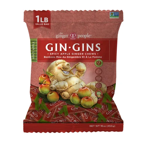 Miniatura 17 de The Ginger People Gin Gins Ginger Gummies - Gomitas dulces de jengibre, antináuseas, 1lb Bolsa