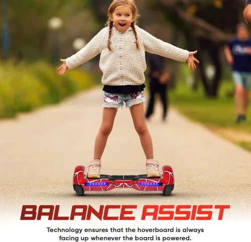 Miniatura 7 de Patineta autoequilibrante con patrón de araña para niños de 6 a 12 años, con altavoz Bluetooth y luces LED, patineta de 6.5 pulgadas, certificación
