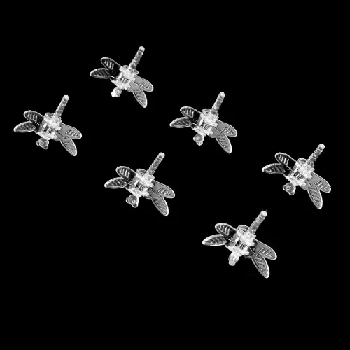 Miniatura 8 de Watris Veiyi 100 piezas de soporte para orquídeas de plantas, clips de orquídea libélula de jardín, clips portátiles de vid de flores lindos