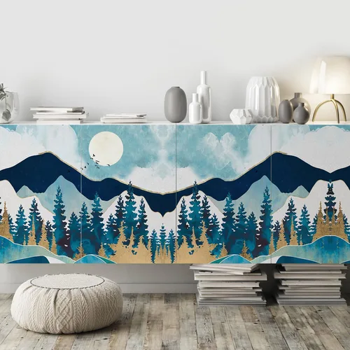 Miniatura 391 de SIGNFORD - Papel tapiz de diseño de bosque, removible para dormitorio o sala de estar, 100 x 144 pulgadas Bosque1-1911-m17
