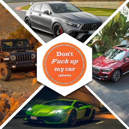 Miniatura 6 de BEYPOVK Paquete de 2 posavasos para automóvil, tapetes universales de silicona antideslizantes para automóvil, divertidos accesorios