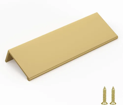 Miniatura 22 de Goldenwarm - Paquete de 10 tiradores negros de 2-1/2 pulgadas con borde de dedo, tiradores para cajones de cocina, color negro mate, manijas