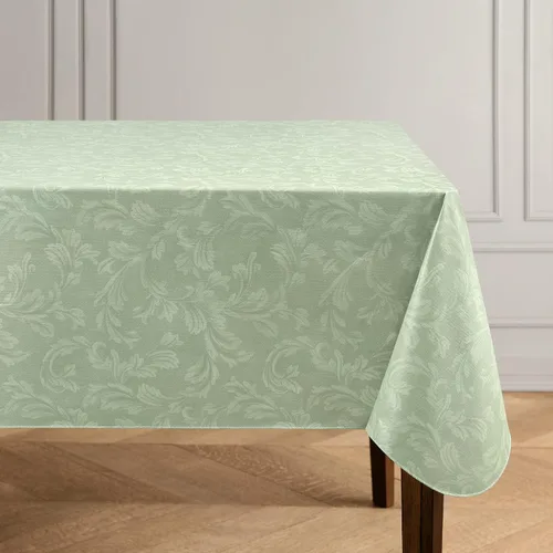 Miniatura 14 de Elrene Home Fashions Camile - Mantel de vinilo resistente al agua y a las manchas con reverso de franela, 70 x 70 pulgadas, redondo, azul