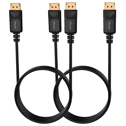 Miniatura 8 de Moread Cable DisplayPort a DisplayPort 4K, 3 pies, puerto de pantalla de alta velocidad chapado en oro, cable DP 1.2 (4K @60Hz, 2K @144Hz)