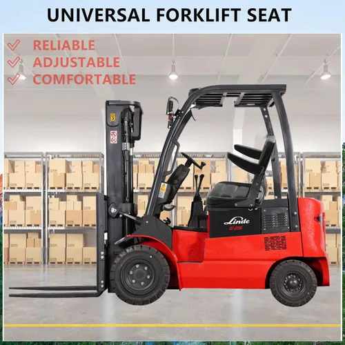 Miniatura 2 de Gdrasuya10 Asiento universal de tractor, negro, respaldo ajustable (30-180), puntos de masaje, material de PVC, compatible con la mayoría