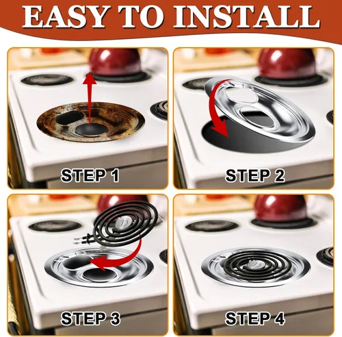 Miniatura 7 de W10196405 W10196406 W10196406 - Juego de quemador de estufa eléctrica MP22YA de Cenipar-Compatible con Whirl-pool Ken-more Ama-na Range Horno/estufa
