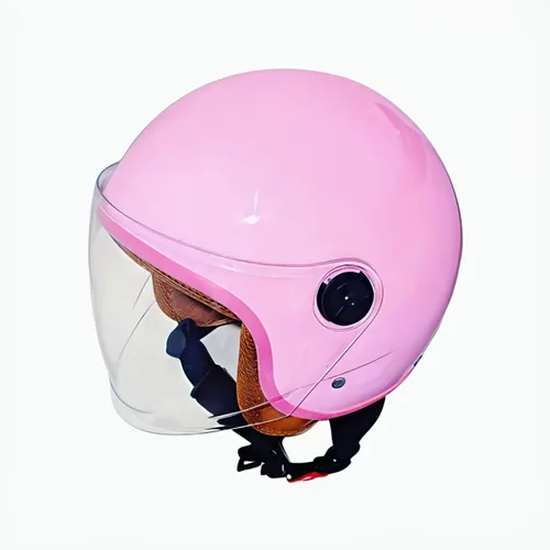 Casco de motocicleta eléctrico retro para niños y jóvenes 3/4 medio, lindo casco de media cara abierto para niños, aprobado por DOT, casco para