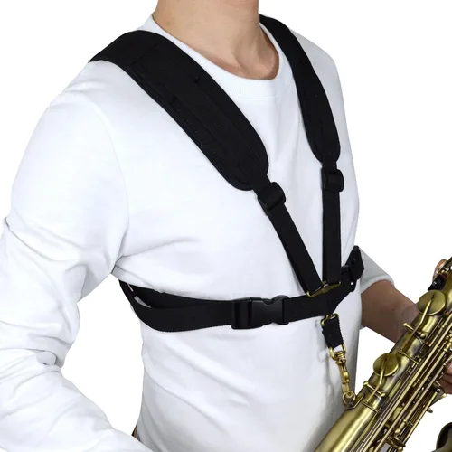 adorence Correa de Arnés para Saxofón, Correa Acolchada para Hombro y Pecho para Saxofones Barítono, Tenor y Alto, Ideal para Principiantes