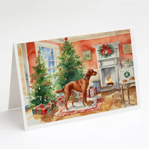 Miniatura 48 de Caroline's Treasures DAC3884GCA7P Paquete de 8 tarjetas en blanco de Navidad con galletas de husky siberiano Tarjetas de felicitación con sobres