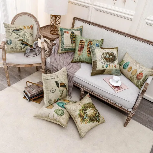 Miniatura 8 de CC1892 - Funda de almohada con diseño de nido de pájaros, 18 x 18 pulgadas, decoración de primavera de Pascua