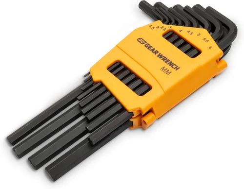 Miniatura 3 de GEARWRENCH Juego de llaves hexagonales métricas de brazo corto de 10 piezas - 83501