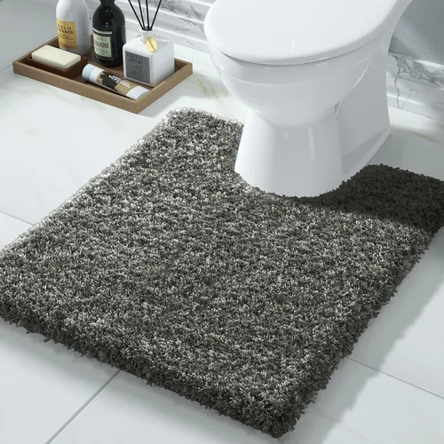 Miniatura 49 de Yimobra Alfombra de baño de felpa esponjosa, súper lanuda suave, cómoda, antideslizante, absorbente de agua, alfombra de baño de microfibra que se