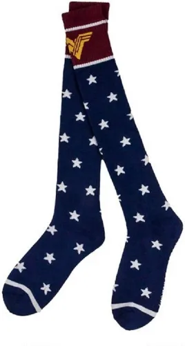 Miniatura 2 de Wonder Woman Classic Logo Calcetines hasta la rodilla DC Comics con licencia
