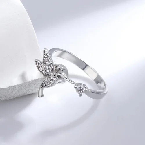 Miniatura 90 de Anillo de plata de ley 925, minimalista, ajustable, hecho a mano, para mujeres y niñas