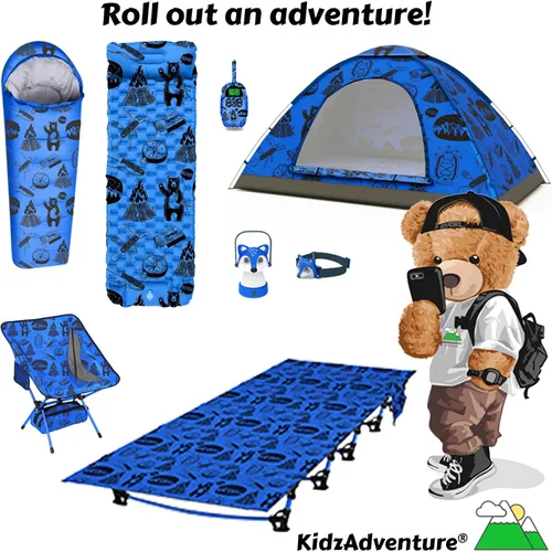 Miniatura 7 de Esenciales de Campamento para Niños – Juego de Linterna LED para Niños y Lámpara Frontal Recargable para Niños Juguetes de Luz Nocturna/Linterna