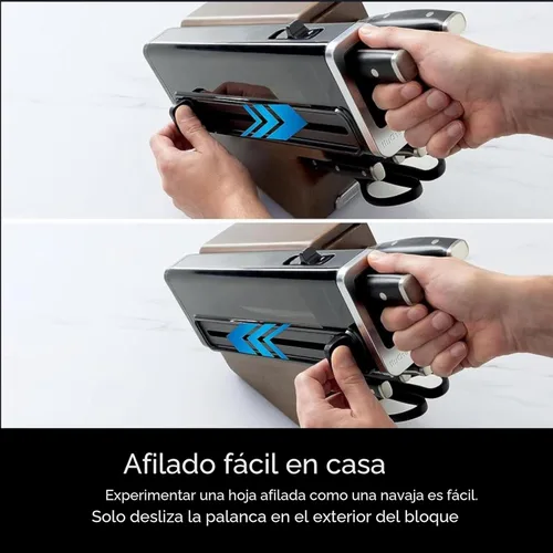 Miniatura 4 de Ninja K52015 Foodi NeverDull - Sistema de cuchillos prémium de 15 piezas, bloque de la serie de madera, acero inoxidable alemán, con afilador Bloque