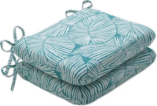 Miniatura 34 de Pillow Perfect Cojines de asiento de esquina cuadrados para exteriores e interiores, 16 x 18.5 pulgadas, selva verde con hojas exuberantes, 2 Selva
