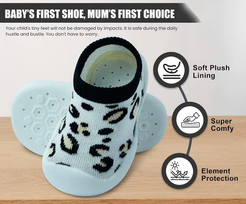 Miniatura 4 de Baby Shoes Boys Girls First Walking Shoes Non Slip Soft Sole Sneakers Toddler Infant Babygirl Sock Shoes