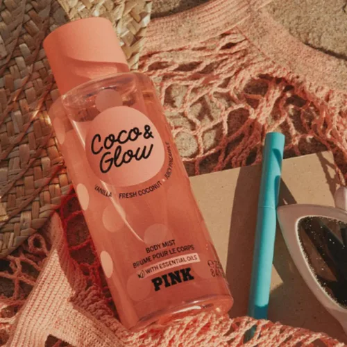 Miniatura 2 de Victoria's Secret Pink Coco & Glow Mist para mujer, 8.4 onzas (Coco & Glow)