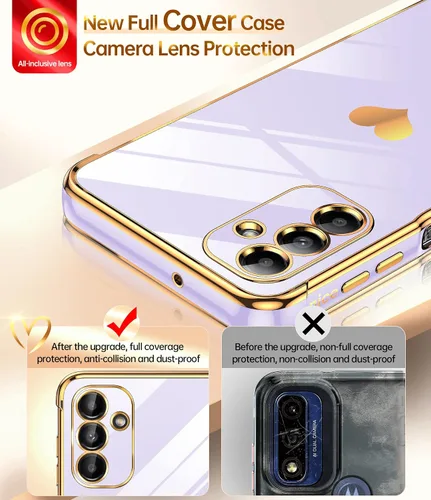 Miniatura 2 de LeYi Funda para Samsung A13 5G: con protector de pantalla de vidrio templado Corazón de Amor [2 piezas] + protección completa de lente de cámara