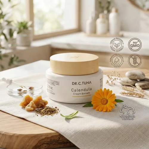 Miniatura 6 de FARMASi Dr. C. Bálsamo de crema de caléndula de atún, rica crema hidratante para pieles secas y sensibles, con caléndula y aceites botánicos, calma