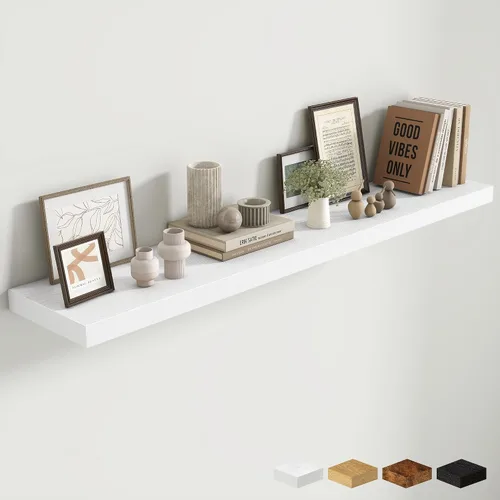 Miniatura 36 de Estantes flotantes de 48 pulgadas para pared, estante de chimenea de 10 pulgadas de profundidad, estantes flotantes de madera para pared, estantes