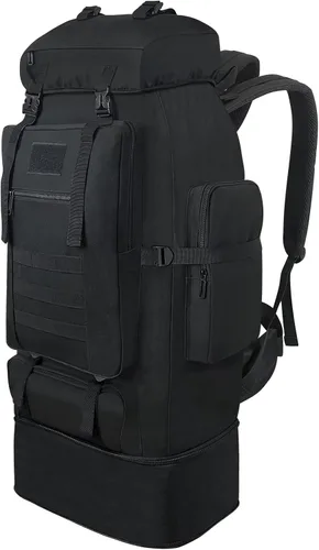 Mochila de senderismo, mochila grande de 100L para acampar, mochila MOLLE impermeable y expandible, mochila táctica militar para deportes al aire