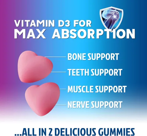Miniatura 5 de Gomitas de suplemento de calcio – Gomitas de calcio sin azúcar con vitamina D3 para una mejor absorción – Apoya la salud inmunológica, huesos
