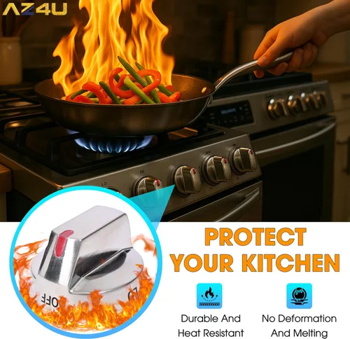 Miniatura 9 de AZ4U 5 piezas DG64-00473A - Perilla para horno, compatible con Samsung Gas Range NX58F5700WS NX58K7850SS NX58H5600SS NX58J7750SS NX58M6850SS