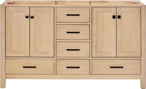Miniatura 57 de ARIEL Cambridge - Mueble base de tocador de baño de 36 pulgadas, madera maciza, 2 puertas de cierre suave, 5 cajones de cola de milano