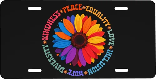 Miniatura 10 de Placa de matrícula frontal Be The Sunshine, placa decorativa de metal de aluminio para automóvil When You Can't Find The Sunshine, cubierta de Sé