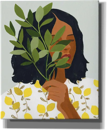 Epic Graffiti 'Botany Portrait I' de Victoria Barnes, arte de pared en lienzo Giclée, 20 x 24 pulgadas