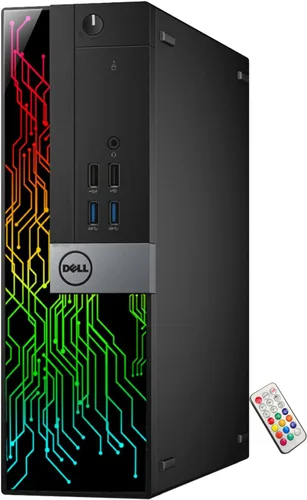 Miniatura 6 de Dell Computadora OptiPlex 5060 SFF RGB, Intel Core i5-8500, RX 550 4GB GDDR5, 32GB RAM, 512GB NVMe, 1TB HDD, monitor HDMI de 22 pulgadas, altavoces