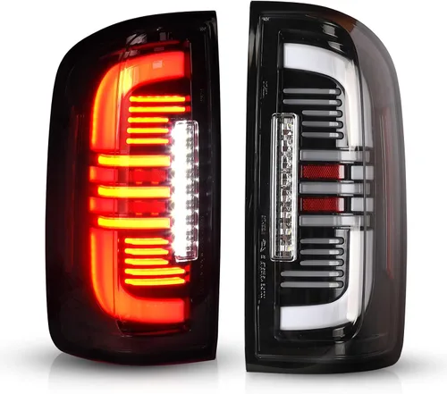 Miniatura 9 de Luces traseras para Chevy Colorado 2015-2022 - Luces traseras de tubo LED completo para 15-22 lámparas de freno Colorado lente negra transparente 1