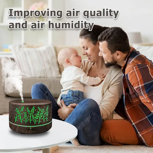 Miniatura 7 de Difusores para aceites esenciales de 600 ml para habitación grande, difusores de aceites esenciales para el hogar con control remoto, humidificador