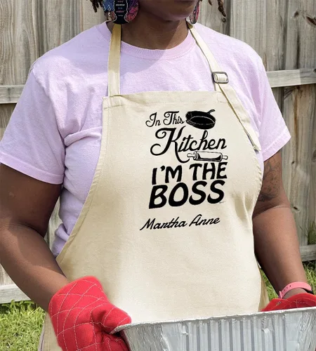Miniatura 4 de In This Kitchen I'm The Boss - Delantal ajustable con dos bolsillos