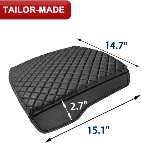 Miniatura 6 de KBH Funda de apoyabrazos para consola central para Dodge Ram 1500 2500 3500 2019-2026, asiento de cubo de consola de piso, cojín de apoyabrazos