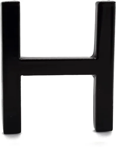 Montague Metal Products Letra de casa flotante moderna de 6 pulgadas, color negro, montaje en pared, aluminio, letra de casa (mayúscula H)