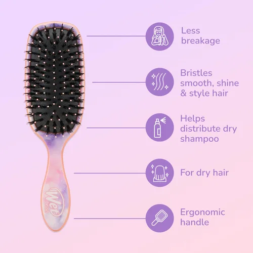 Miniatura 4 de Wet Brush - Cepillo de pelo realzador de brillo y desenredante, con cerdas ultra suaves, con aceite natural de argán, para cabello liso, mojado