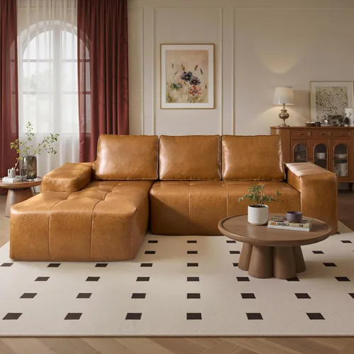 Miniatura 33 de ovios Sofá seccional Cloud de 96 pulgadas con chaise en forma de L, sofá modular moderno con asiento profundo, sofás tapizados para sala de estar
