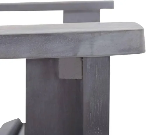 Miniatura 8 de Silla Adirondack de madera de acacia maciza, gris, 27.2 pulgadas de ancho x 35.0 pulgadas de alto, acabado desgastado, para asientos al aire libre