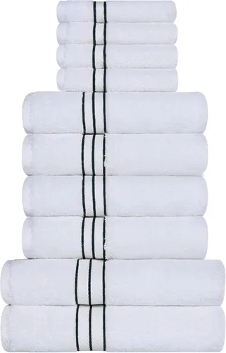 Miniatura 91 de Juego de toallas de baño de algodón turco ultra suave de Superior, juego de 2 piezas, toallas para la ducha, baño, artículos esenciales para el Latte