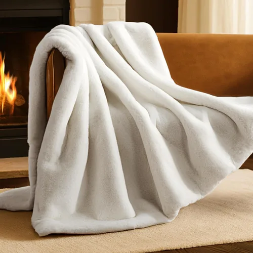 Bare Home Manta de Tiro de Piel Sintética - Ultra-Suave Lujosa - Manta Acogedora y Cálida para Sofá, Sillón, Cama - Esponjosa Mullida Súper Suave -