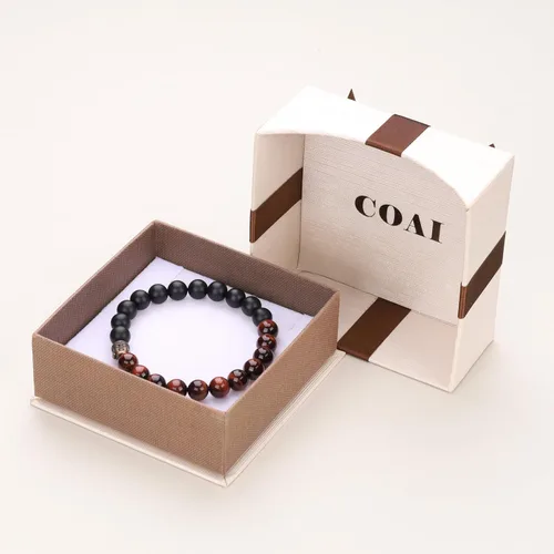 Miniatura 6 de COAI Pulsera de oración con cuentas de piedra de cabeza de buda