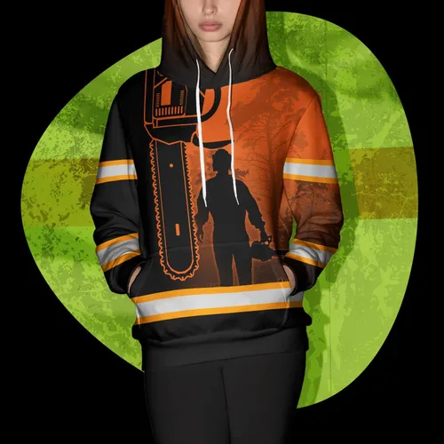 Miniatura 3 de Sudadera con capucha de alta visibilidad para hombres - Colección de trabajos con nombre personalizado Clase 3 Ropa de trabajo reflectante