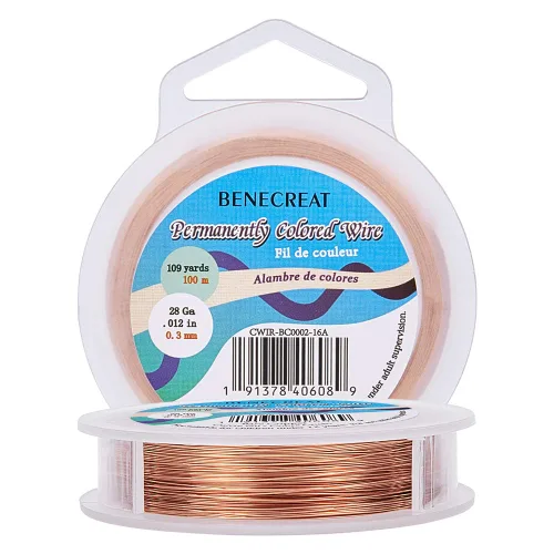 Miniatura 56 de BENECREAT Alambre de cobre para cuentas de joyería de calibre 18, resistente al deslustre, alambre de metal de bronce antiguo para hacer joyas