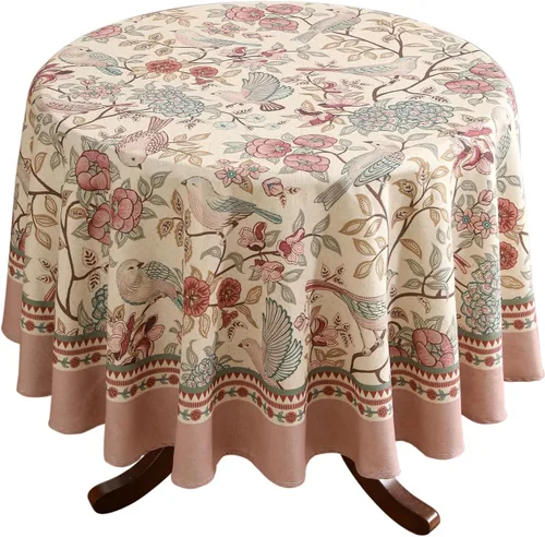 Miniatura 79 de patdrea - Mantel de lino floral, grueso, decorativo y francés para mesas rectangulares o cuadradas, para cocina y comedor, 55 x 79 pulgadas